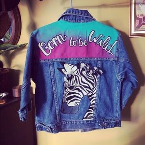 Hand painted jean jacket